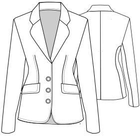 Patron ropa, Fashion sewing pattern, molde confeccion, patronesymoldes.com Blazer 7046 LADIES Jackets